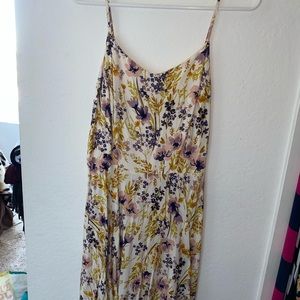 Cream dress with floral print